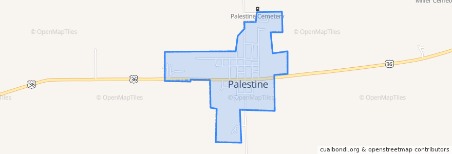 Mapa de ubicacion de Palestine.