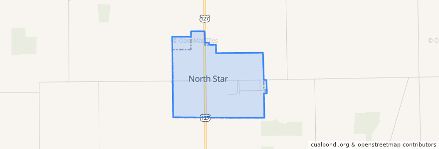 Mapa de ubicacion de North Star.
