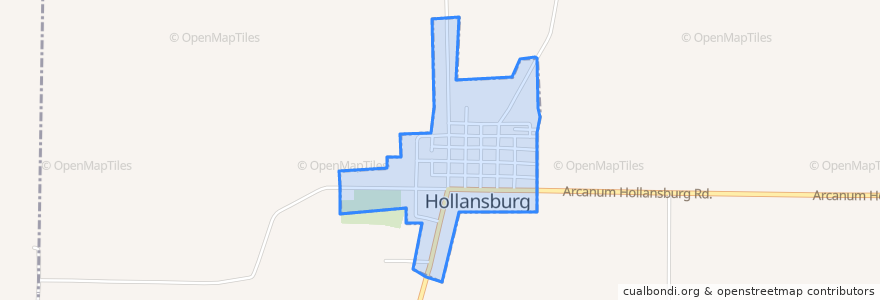 Mapa de ubicacion de Hollansburg.