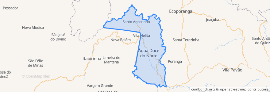 Mapa de ubicacion de Água Doce do Norte.