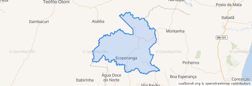 Mapa de ubicacion de Ecoporanga.