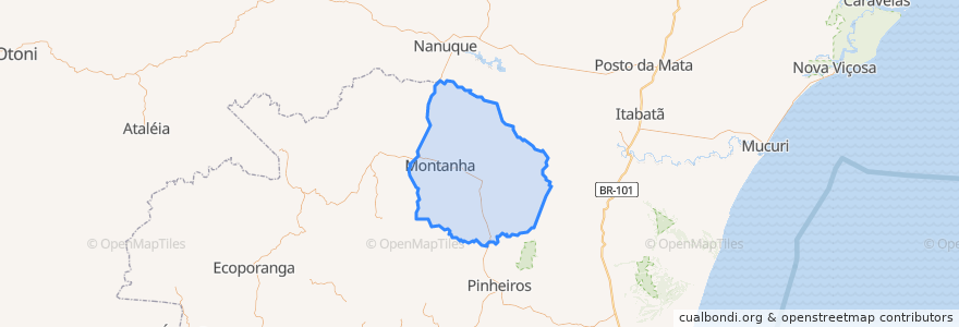 Mapa de ubicacion de Montanha.