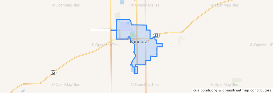 Mapa de ubicacion de Pandora.