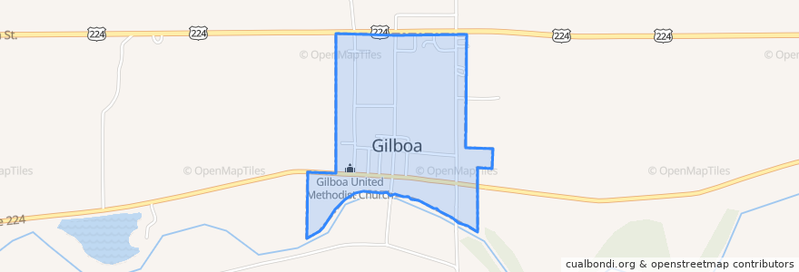 Mapa de ubicacion de Gilboa.