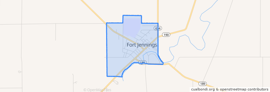 Mapa de ubicacion de Fort Jennings.