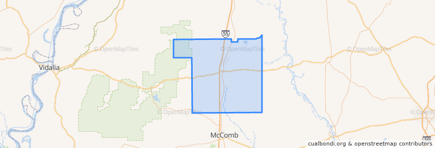 Mapa de ubicacion de Lincoln County.