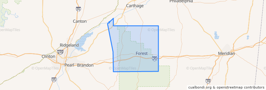 Mapa de ubicacion de Scott County.