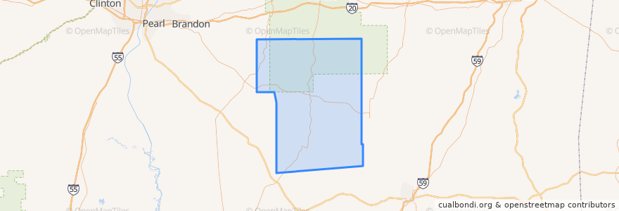 Mapa de ubicacion de Smith County.