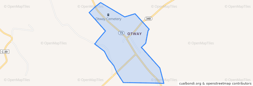 Mapa de ubicacion de Otway.