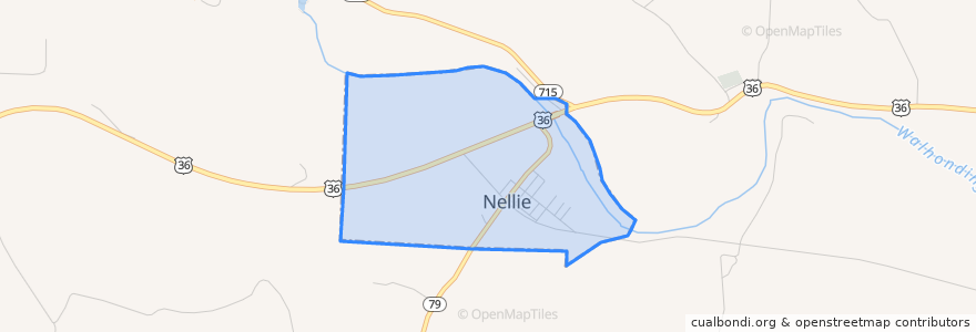 Mapa de ubicacion de Nellie.