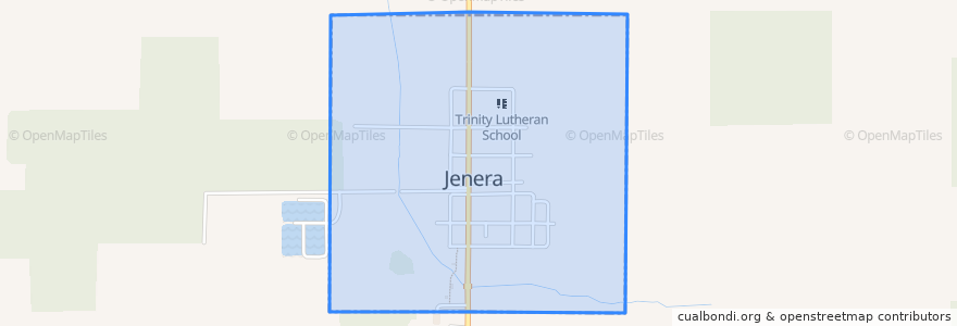 Mapa de ubicacion de Jenera.