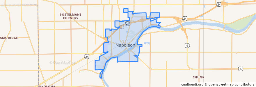 Mapa de ubicacion de Napoleon.