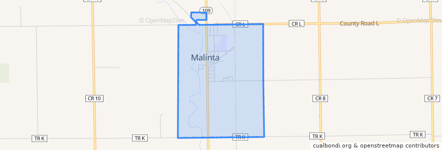 Mapa de ubicacion de Malinta.