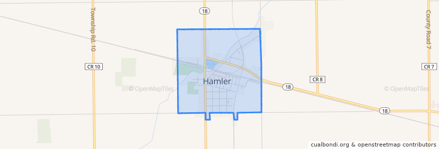 Mapa de ubicacion de Hamler.