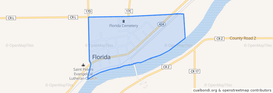 Mapa de ubicacion de Florida.