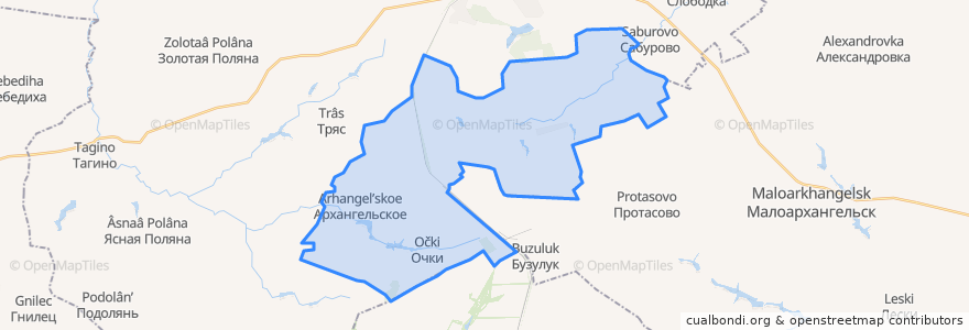 Mapa de ubicacion de Очкинское сельское поселение.