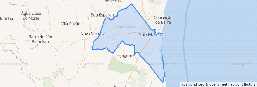 Mapa de ubicacion de São Mateus.