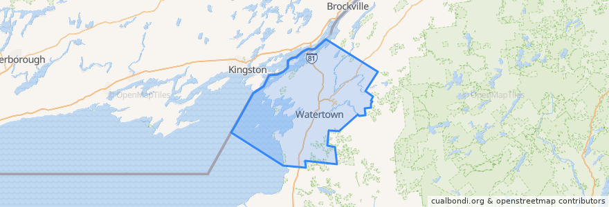 Mapa de ubicacion de Jefferson County.