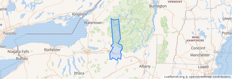 Mapa de ubicacion de Herkimer County.