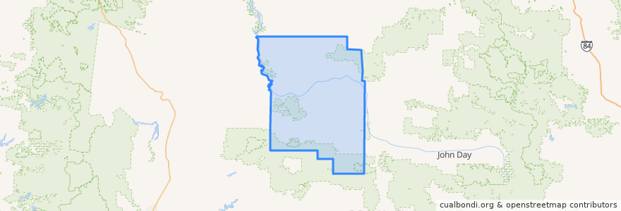 Mapa de ubicacion de Wheeler County.