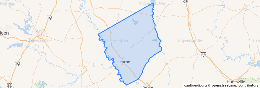 Mapa de ubicacion de Robertson County.