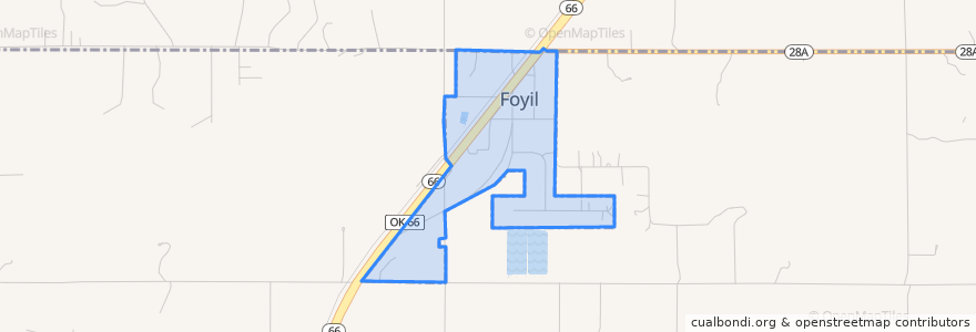 Mapa de ubicacion de Foyil.