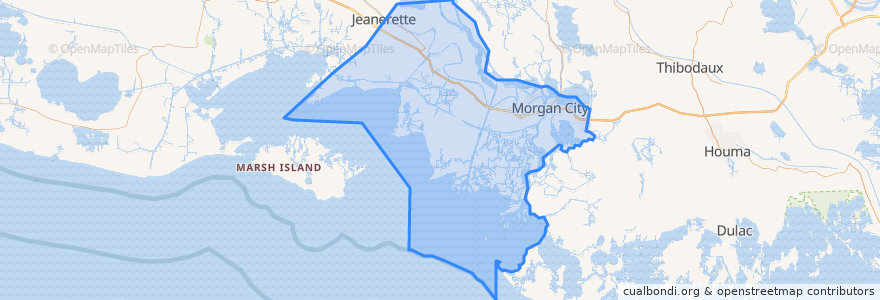 Mapa de ubicacion de St. Mary Parish.