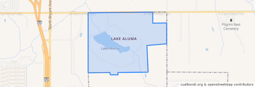 Mapa de ubicacion de Lake Aluma.