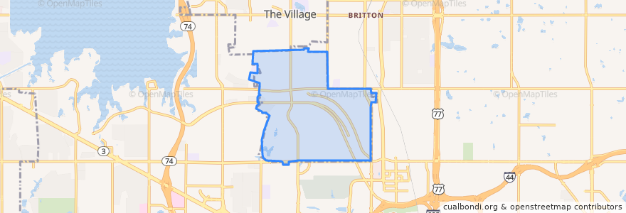 Mapa de ubicacion de Nichols Hills.