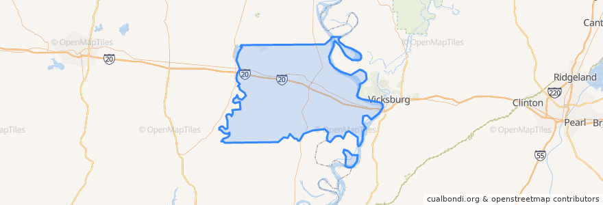 Mapa de ubicacion de Madison Parish.