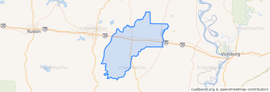 Mapa de ubicacion de Richland Parish.