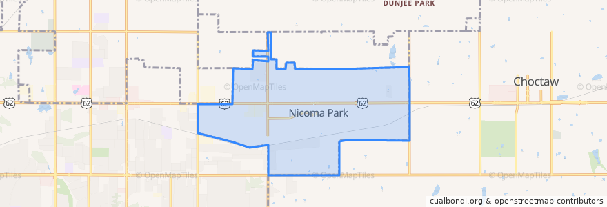 Mapa de ubicacion de Nicoma Park.