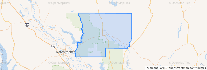 Mapa de ubicacion de Winn Parish.