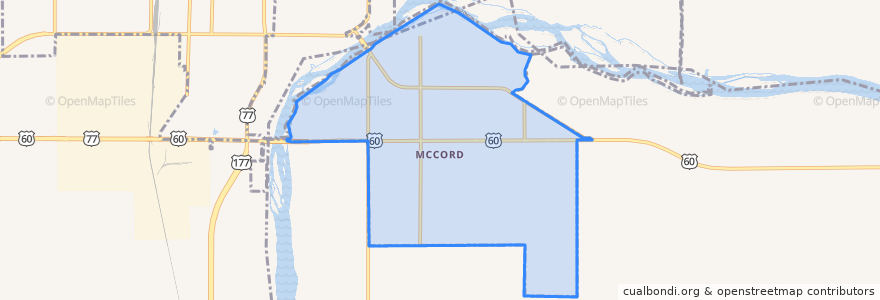 Mapa de ubicacion de McCord.