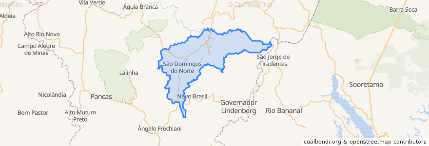 Mapa de ubicacion de São Domingos do Norte.