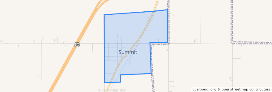 Mapa de ubicacion de Summit.