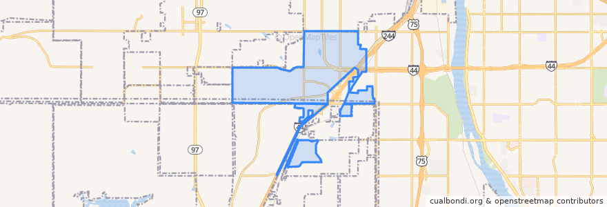 Mapa de ubicacion de Oakhurst.