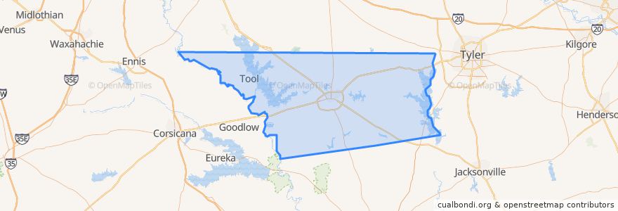 Mapa de ubicacion de Henderson County.