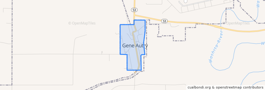 Mapa de ubicacion de Gene Autry.