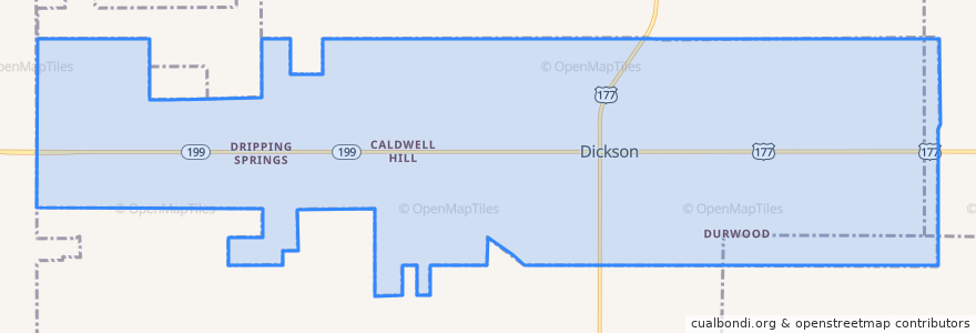 Mapa de ubicacion de Dickson.