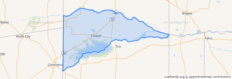 Mapa de ubicacion de Delta County.