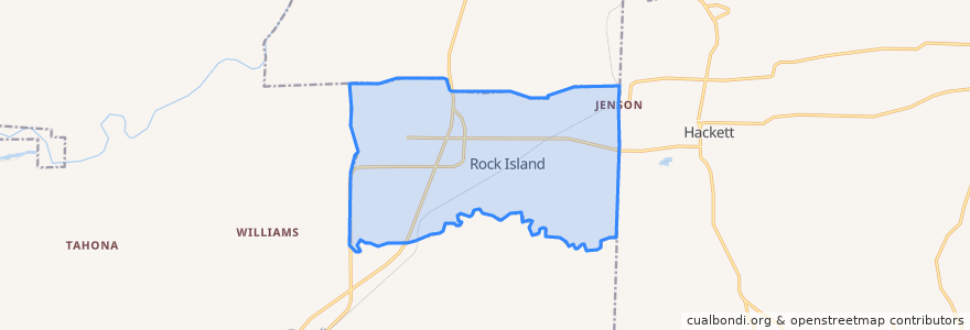 Mapa de ubicacion de Rock Island.