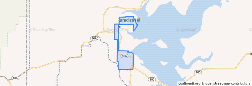 Mapa de ubicacion de Paradise Hill.