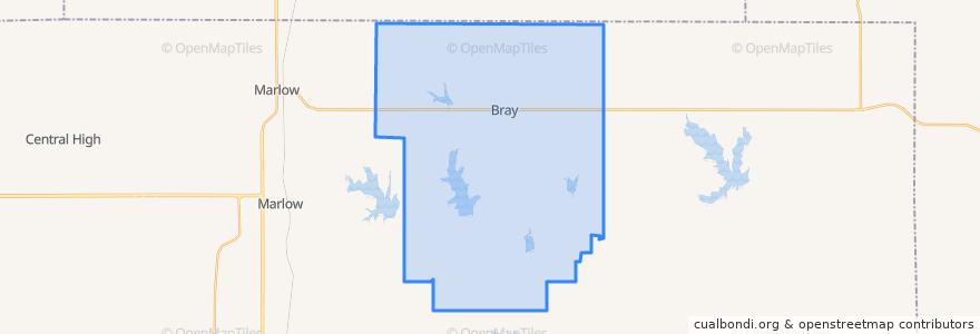 Mapa de ubicacion de Bray.