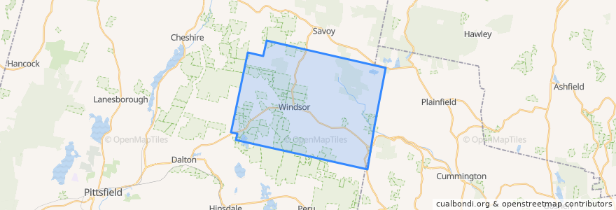 Mapa de ubicacion de Windsor.