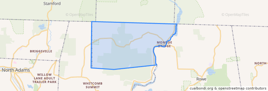 Mapa de ubicacion de Monroe.