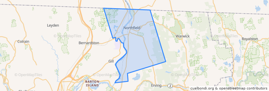 Mapa de ubicacion de Northfield.