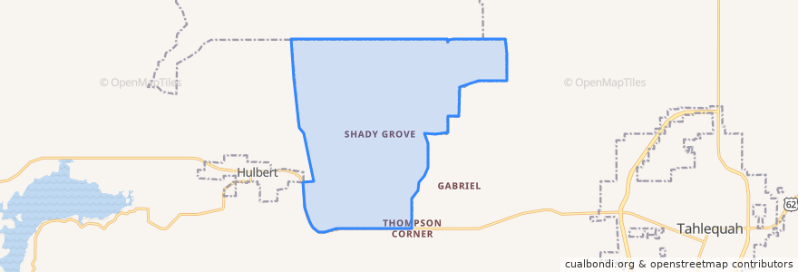 Mapa de ubicacion de Shady Grove.