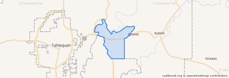 Mapa de ubicacion de Briggs.