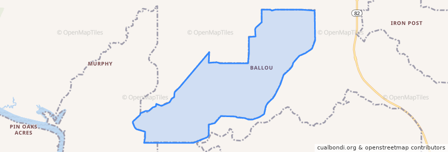 Mapa de ubicacion de Ballou.